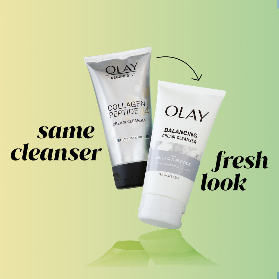 Olay Balancing Cream Cleanser with Collagen Peptide - Image 3